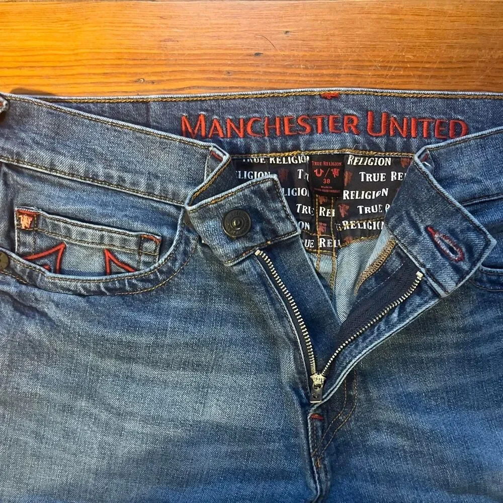 True-religion Men's Blue and Navy Jeans